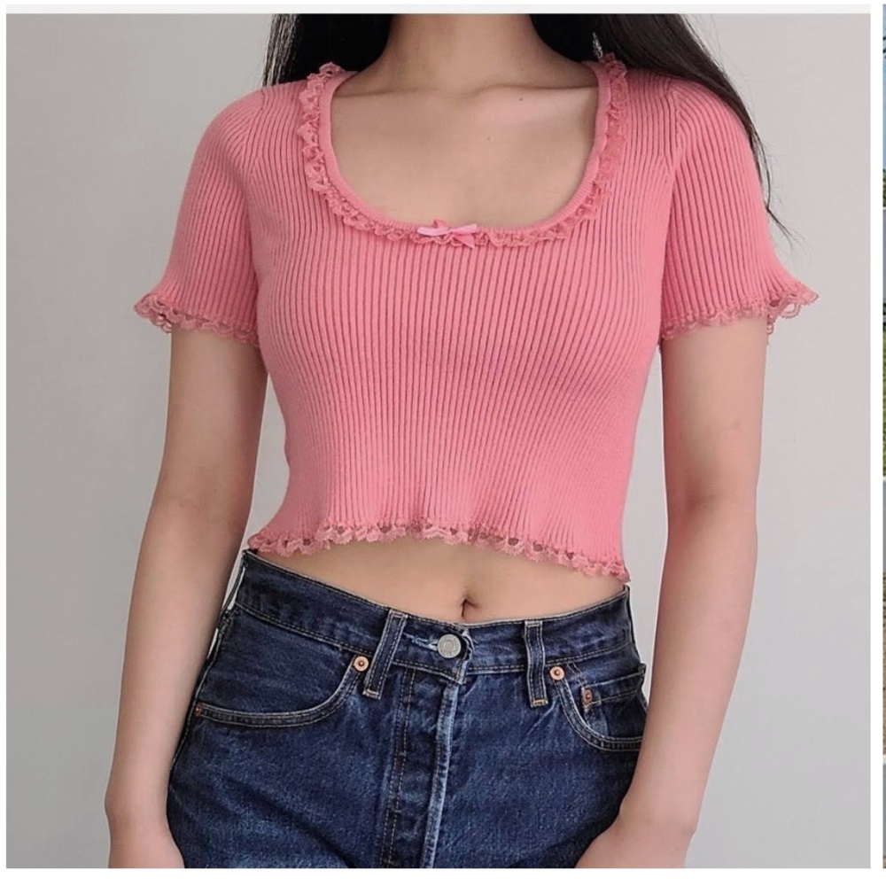 For Love & Lemons x Victoria’s Secret Calla Crop Knit